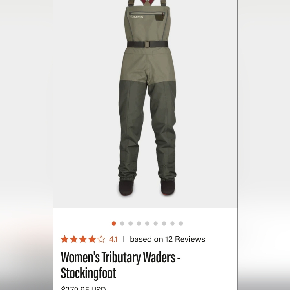 Simms Women's Tributary Waders - Green